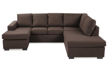 Crazy 4-sits Högervänd U-formad Small Soffa med Divan och Schäslong i Tyg