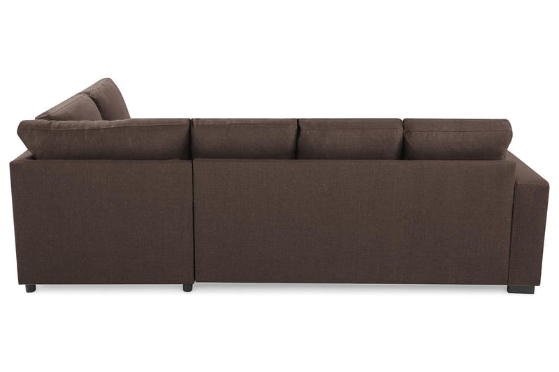 Crazy 4-sits Högervänd U-formad Small Soffa med Divan och Schäslong i Tyg - Brun - Möbler - Soffa - U-soffa