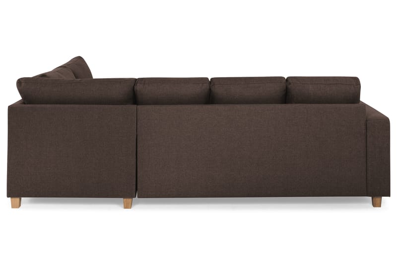 Crazy 4-sits Högervänd U-formad Small Soffa med Divan och Schäslong i Tyg - Brun - Möbler - Soffa - U-soffa
