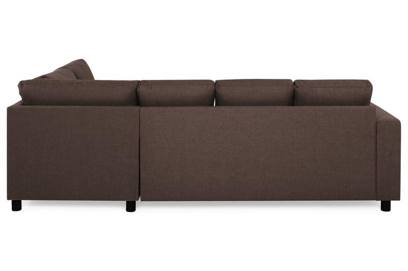 Crazy 4-sits Högervänd U-formad Small Soffa med Divan och Schäslong i Tyg - Brun - Möbler - Soffa - U-soffa