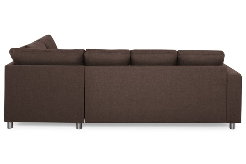 Crazy 4-sits Högervänd U-formad Small Soffa med Divan och Schäslong i Tyg - Brun - Möbler - Soffa - U-soffa