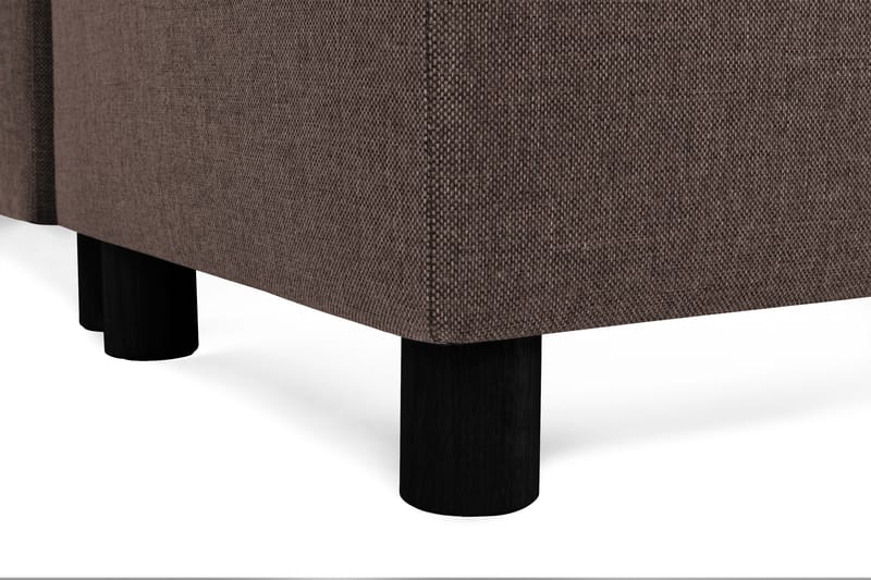 Crazy 4-sits Högervänd U-formad Small Soffa med Divan och Schäslong i Tyg - Brun - Möbler - Soffa - U-soffa