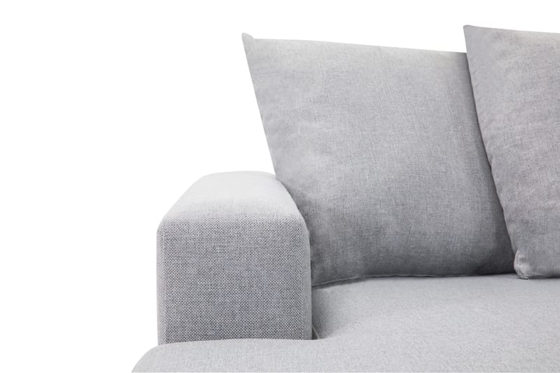 Crazy 4-sits Högervänd U-formad Small Soffa med Divan och Schäslong i Tyg inkl Kuvertkuddar - Grå - Möbler - Soffa - U-soffa