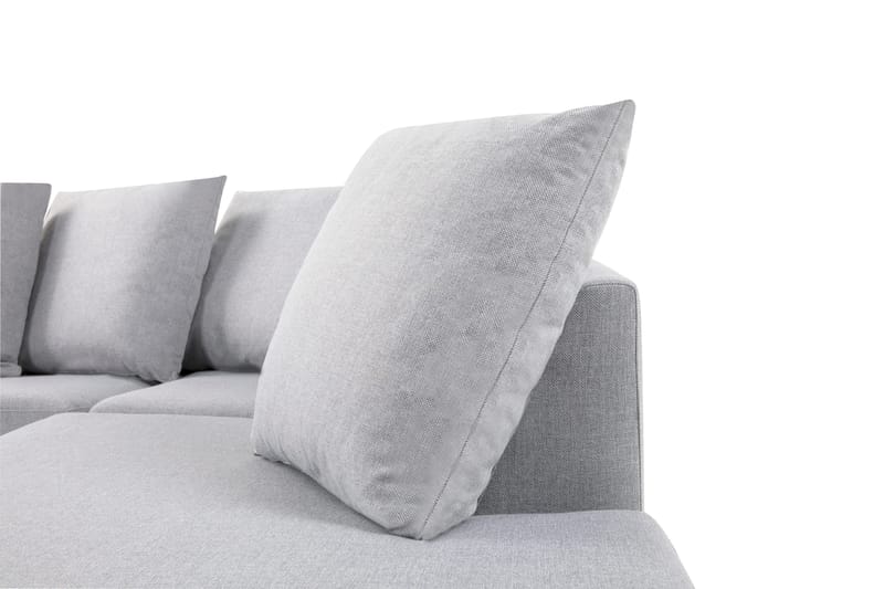 Crazy 4-sits Högervänd U-formad Small Soffa med Divan och Schäslong i Tyg inkl Kuvertkuddar - Grå - Möbler - Soffa - U-soffa