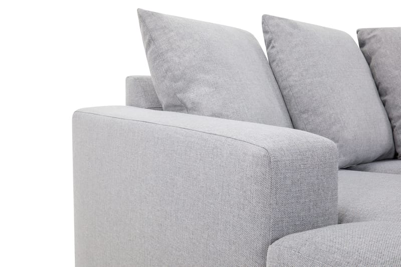 Crazy 4-sits Högervänd U-formad Small Soffa med Divan och Schäslong i Tyg inkl Kuvertkuddar - Grå - Möbler - Soffa - U-soffa