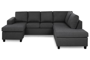 Crazy 4-sits Högervänd U-formad Small Soffa med Divan och Schäslong i Tyg