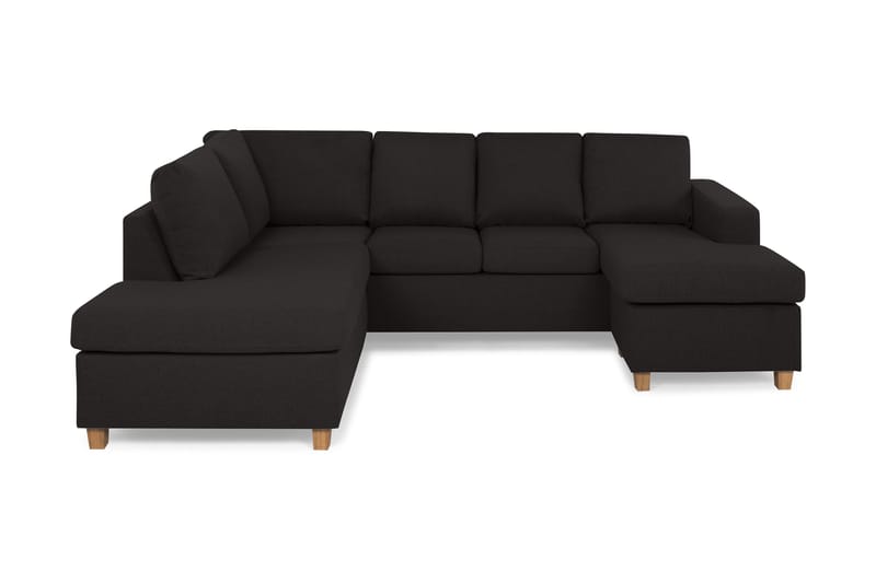 Crazy 4-sits Vänstervänd U-formad Large Soffa med Divan och Schäslong i Tyg - Antracit - Möbler - Soffa - U-soffa
