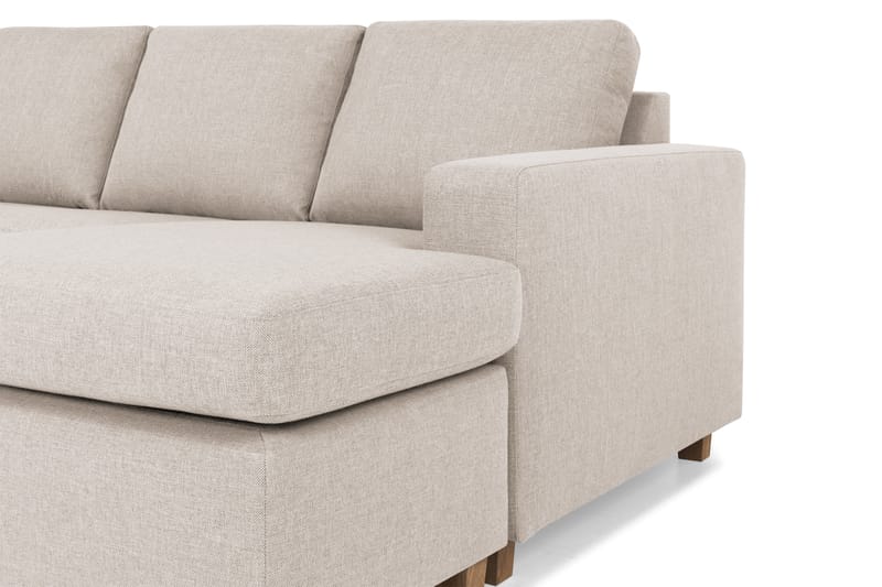 Crazy 4-sits Vänstervänd U-formad Large Soffa med Divan och Schäslong i Tyg - Beige - Möbler - Soffa - U-soffa