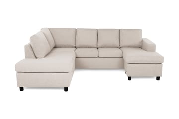 Crazy 4-sits Vänstervänd U-formad Large Soffa med Divan och Schäslong i Tyg
