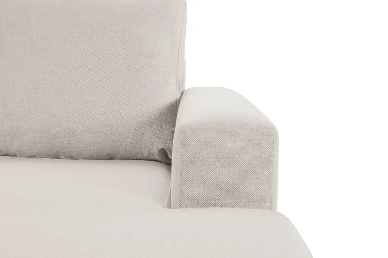 Crazy 4-sits Vänstervänd U-formad Large Soffa med Divan och Schäslong i Tyg - Beige - Möbler - Soffa - U-soffa