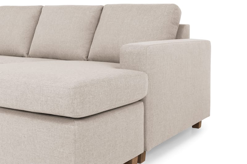 Crazy 4-sits Vänstervänd U-formad Large Soffa med Divan och Schäslong i Tyg - Beige - Möbler - Soffa - U-soffa