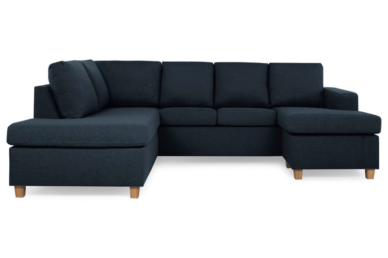 Crazy 4-sits Vänstervänd U-formad Large Soffa med Divan och Schäslong i Tyg - Blå - Möbler - Soffa - U-soffa