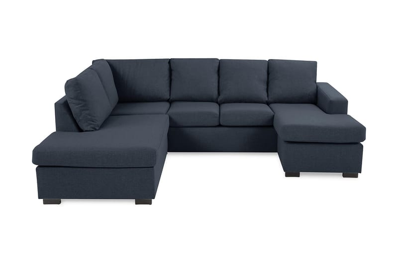 Crazy 4-sits Vänstervänd U-formad Large Soffa med Divan och Schäslong i Tyg - Blå - Möbler - Soffa - U-soffa
