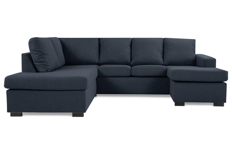 Crazy 4-sits Vänstervänd U-formad Large Soffa med Divan och Schäslong i Tyg - Blå - Möbler - Soffa - U-soffa