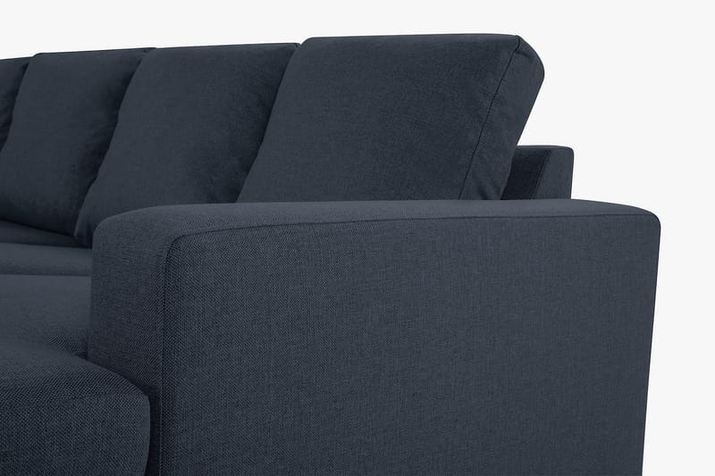 Crazy 4-sits Vänstervänd U-formad Large Soffa med Divan och Schäslong i Tyg - Blå - Möbler - Soffa - U-soffa