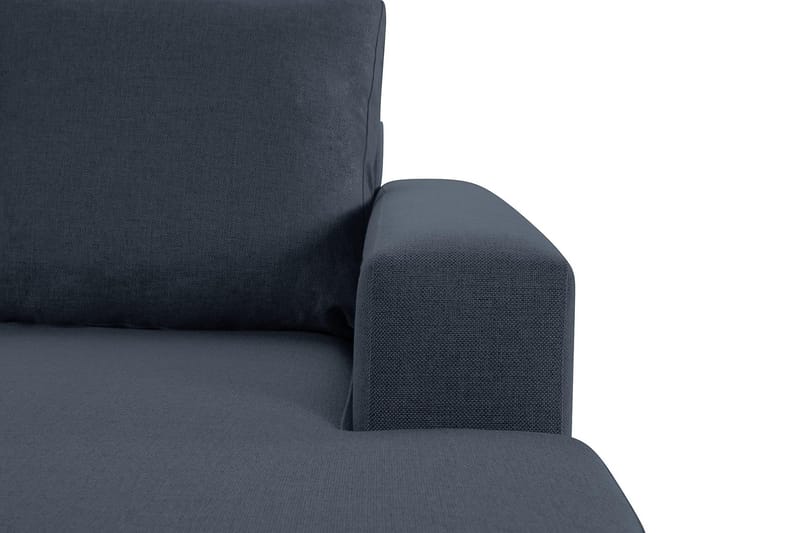 Crazy 4-sits Vänstervänd U-formad Large Soffa med Divan och Schäslong i Tyg - Blå - Möbler - Soffa - U-soffa