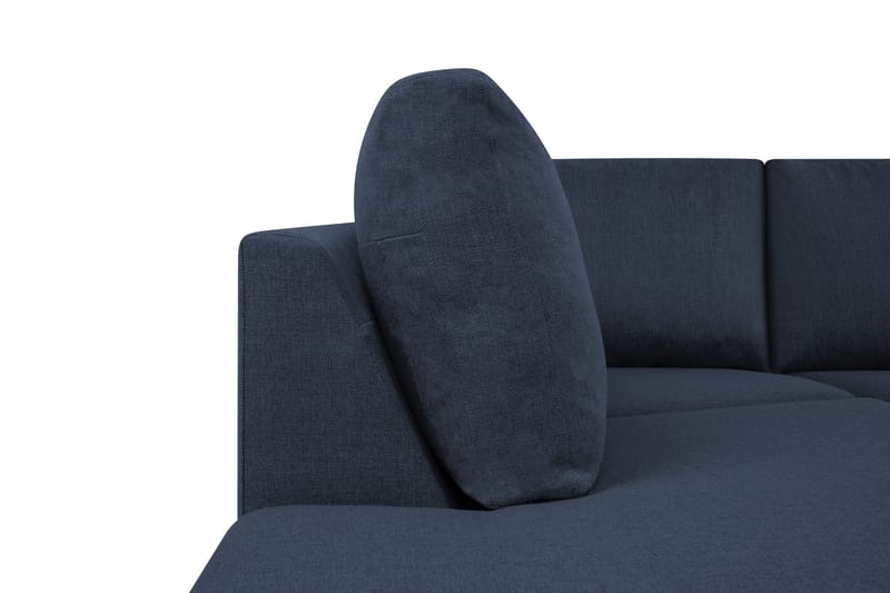 Crazy 4-sits Vänstervänd U-formad Large Soffa med Divan och Schäslong i Tyg - Blå - Möbler - Soffa - U-soffa