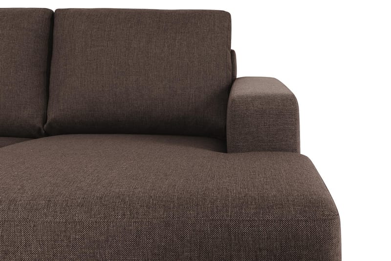 Crazy 4-sits Vänstervänd U-formad Large Soffa med Divan och Schäslong i Tyg - Brun - Möbler - Soffa - U-soffa