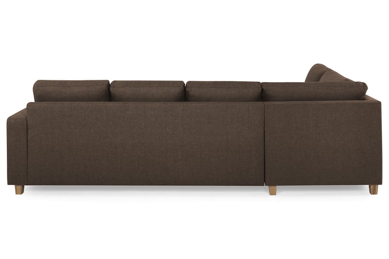 Crazy 4-sits Vänstervänd U-formad Large Soffa med Divan och Schäslong i Tyg - Brun - Möbler - Soffa - U-soffa