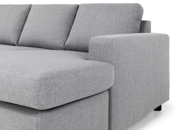Crazy 4-sits Vänstervänd U-formad Large Soffa med Divan och Schäslong i Tyg - Grå - Möbler - Soffa - U-soffa