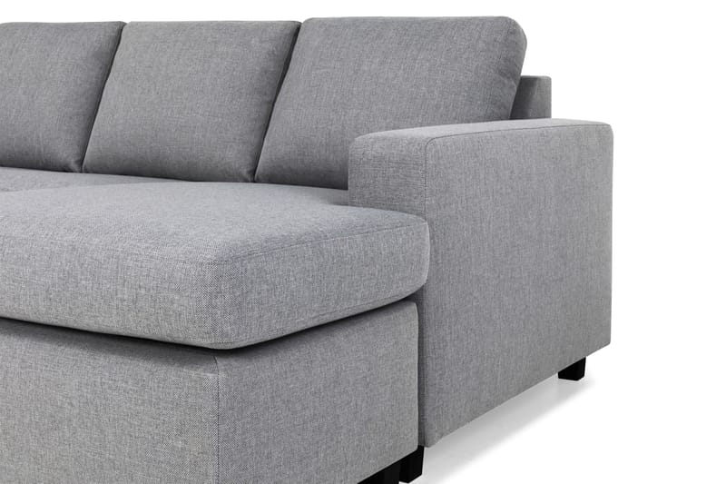 Crazy 4-sits Vänstervänd U-formad Large Soffa med Divan och Schäslong i Tyg - Grå - Möbler - Soffa - U-soffa