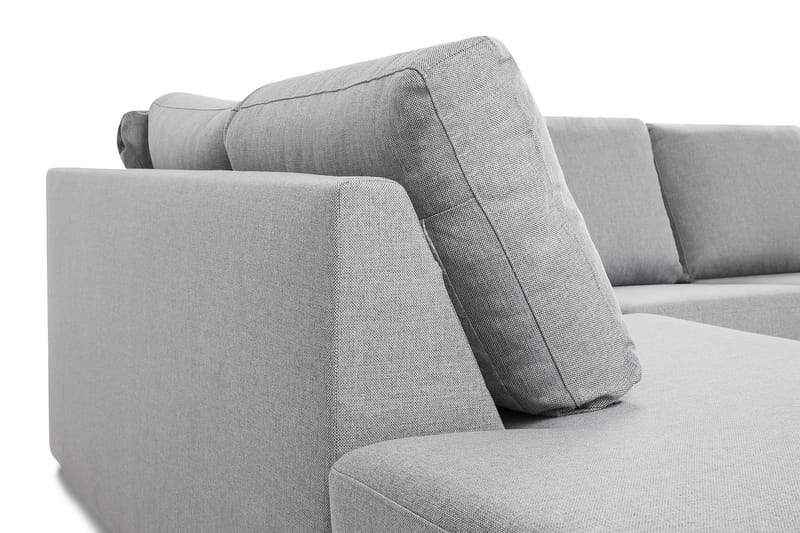 Crazy 4-sits Vänstervänd U-formad Large Soffa med Divan och Schäslong i Tyg - Grå - Möbler - Soffa - U-soffa