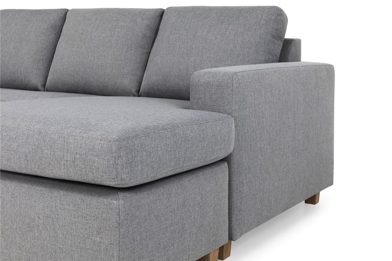 Crazy 4-sits Vänstervänd U-formad Large Soffa med Divan och Schäslong i Tyg - Grå - Möbler - Soffa - U-soffa