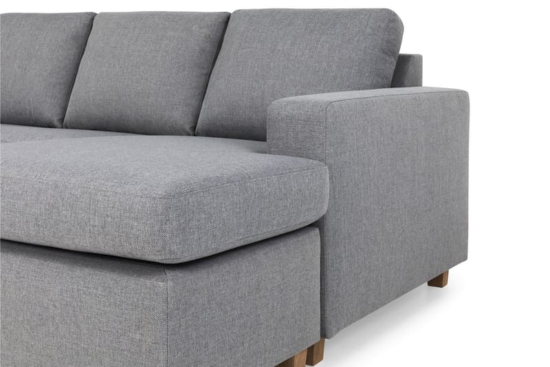 Crazy 4-sits Vänstervänd U-formad Large Soffa med Divan och Schäslong i Tyg - Grå - Möbler - Soffa - U-soffa