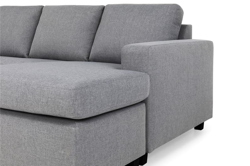 Crazy 4-sits Vänstervänd U-formad Large Soffa med Divan och Schäslong i Tyg - Grå - Möbler - Soffa - U-soffa