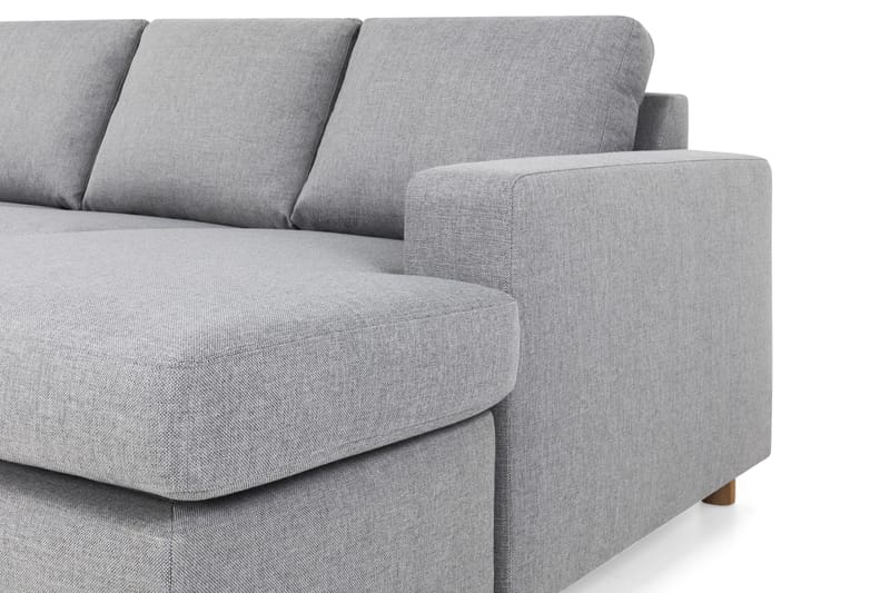 Crazy 4-sits Vänstervänd U-formad Large Soffa med Divan och Schäslong i Tyg - Grå - Möbler - Soffa - U-soffa