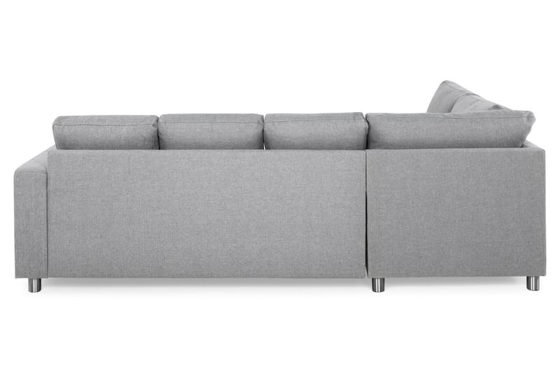 Crazy 4-sits Vänstervänd U-formad Large Soffa med Divan och Schäslong i Tyg - Grå - Möbler - Soffa - U-soffa