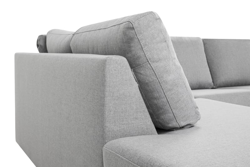 Crazy 4-sits Vänstervänd U-formad Large Soffa med Divan och Schäslong i Tyg - Grå - Möbler - Soffa - U-soffa