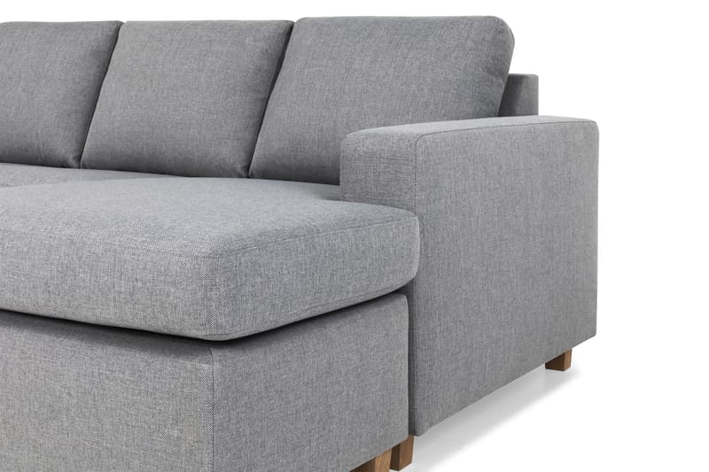 Crazy 4-sits Vänstervänd U-formad Large Soffa med Divan och Schäslong i Tyg - Grå - Möbler - Soffa - U-soffa