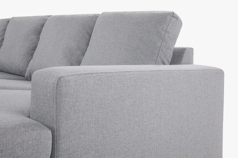 Crazy 4-sits Vänstervänd U-formad Large Soffa med Divan och Schäslong i Tyg - Grå - Möbler - Soffa - U-soffa