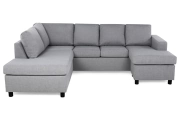 Crazy 4-sits Vänstervänd U-formad Large Soffa med Divan och Schäslong i Tyg