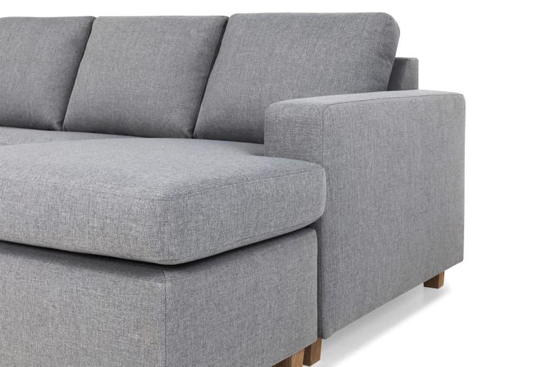 Crazy 4-sits Vänstervänd U-formad Large Soffa med Divan och Schäslong i Tyg - Grå - Möbler - Soffa - U-soffa