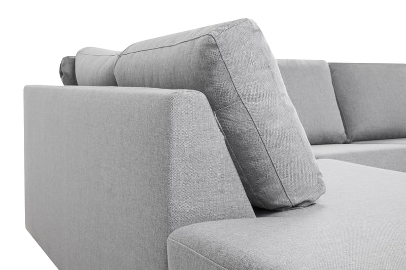 Crazy 4-sits Vänstervänd U-formad Large Soffa med Divan och Schäslong i Tyg - Grå - Möbler - Soffa - U-soffa