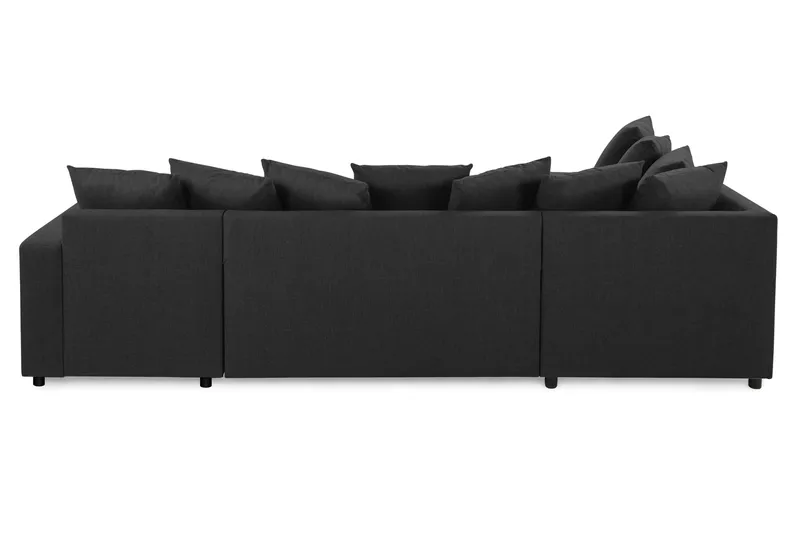 Crazy 4-sits Vänstervänd U-formad Large Soffa med Divan och Schäslong i Tyg inkl Kuvertkuddar - Antracit - Möbler - Soffa - U-soffa