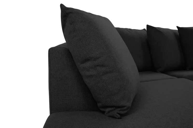 Crazy 4-sits Vänstervänd U-formad Large Soffa med Divan och Schäslong i Tyg inkl Kuvertkuddar - Antracit - Möbler - Soffa - U-soffa