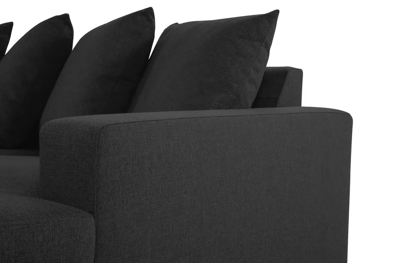 Crazy 4-sits Vänstervänd U-formad Large Soffa med Divan och Schäslong i Tyg inkl Kuvertkuddar - Antracit - Möbler - Soffa - U-soffa