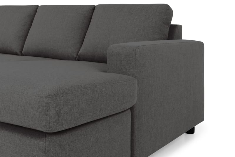 Crazy 4-sits Vänstervänd U-formad Large Soffa med Divan och Schäslong i Tyg - Mörkgrå - Möbler - Soffa - U-soffa