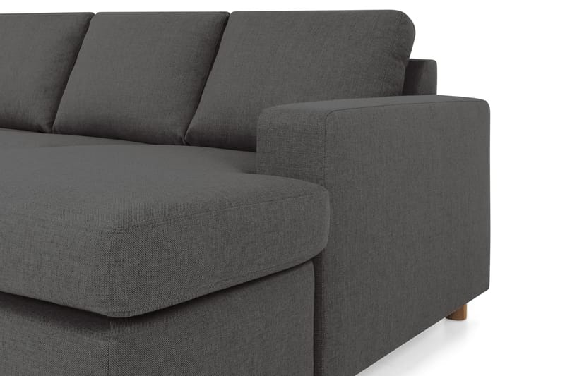 Crazy 4-sits Vänstervänd U-formad Large Soffa med Divan och Schäslong i Tyg - Mörkgrå - Möbler - Soffa - U-soffa