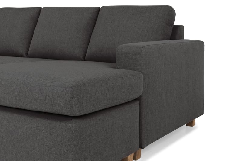 Crazy 4-sits Vänstervänd U-formad Large Soffa med Divan och Schäslong i Tyg - Mörkgrå - Möbler - Soffa - U-soffa