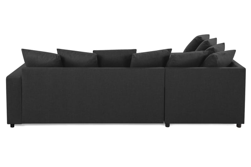Crazy 4-sits Vänstervänd U-formad Small Soffa med Divan och Schäslong i Tyg inkl Kuvertkuddar - Antracit - Möbler - Soffa - U-soffa