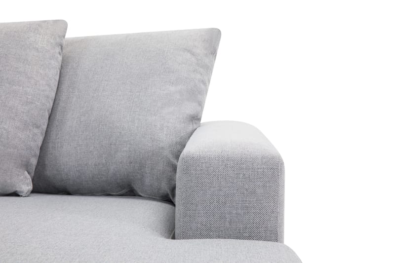 Crazy 4-sits Vänstervänd U-formad Small Soffa med Divan och Schäslong i Tyg inkl Kuvertkuddar - Grå - Möbler - Soffa - U-soffa