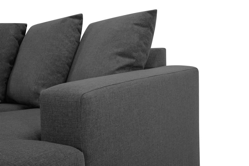 Crazy 4-sits Vänstervänd U-formad Small Soffa med Divan och Schäslong i Tyg inkl Kuvertkuddar - Mörkgrå - Möbler - Soffa - U-soffa