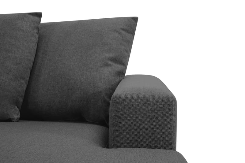 Crazy 4-sits Vänstervänd U-formad Small Soffa med Divan och Schäslong i Tyg inkl Kuvertkuddar - Mörkgrå - Möbler - Soffa - U-soffa