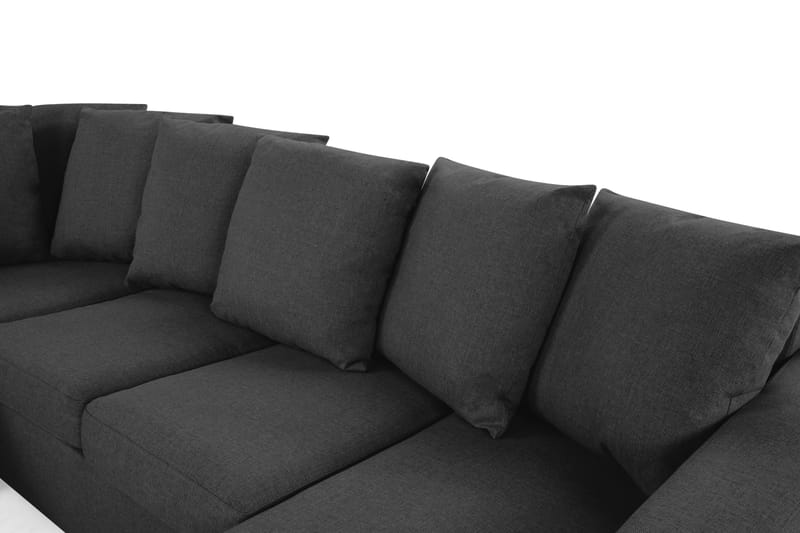 Crazy 4-sits Vänstervänd U-formad Small Soffa med Divan och Schäslong i Tyg inkl Kuvertkuddar - Mörkgrå - Möbler - Soffa - U-soffa