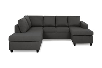 Crazy 4-sits Vänstervänd U-formad Small Soffa med Divan och Schäslong i Tyg