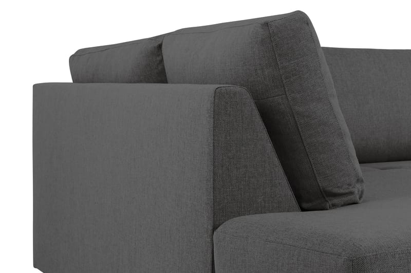 Crazy 4-sits Vänstervänd U-formad Small Soffa med Divan och Schäslong i Tyg - Mörkgrå - Möbler - Soffa - U-soffa